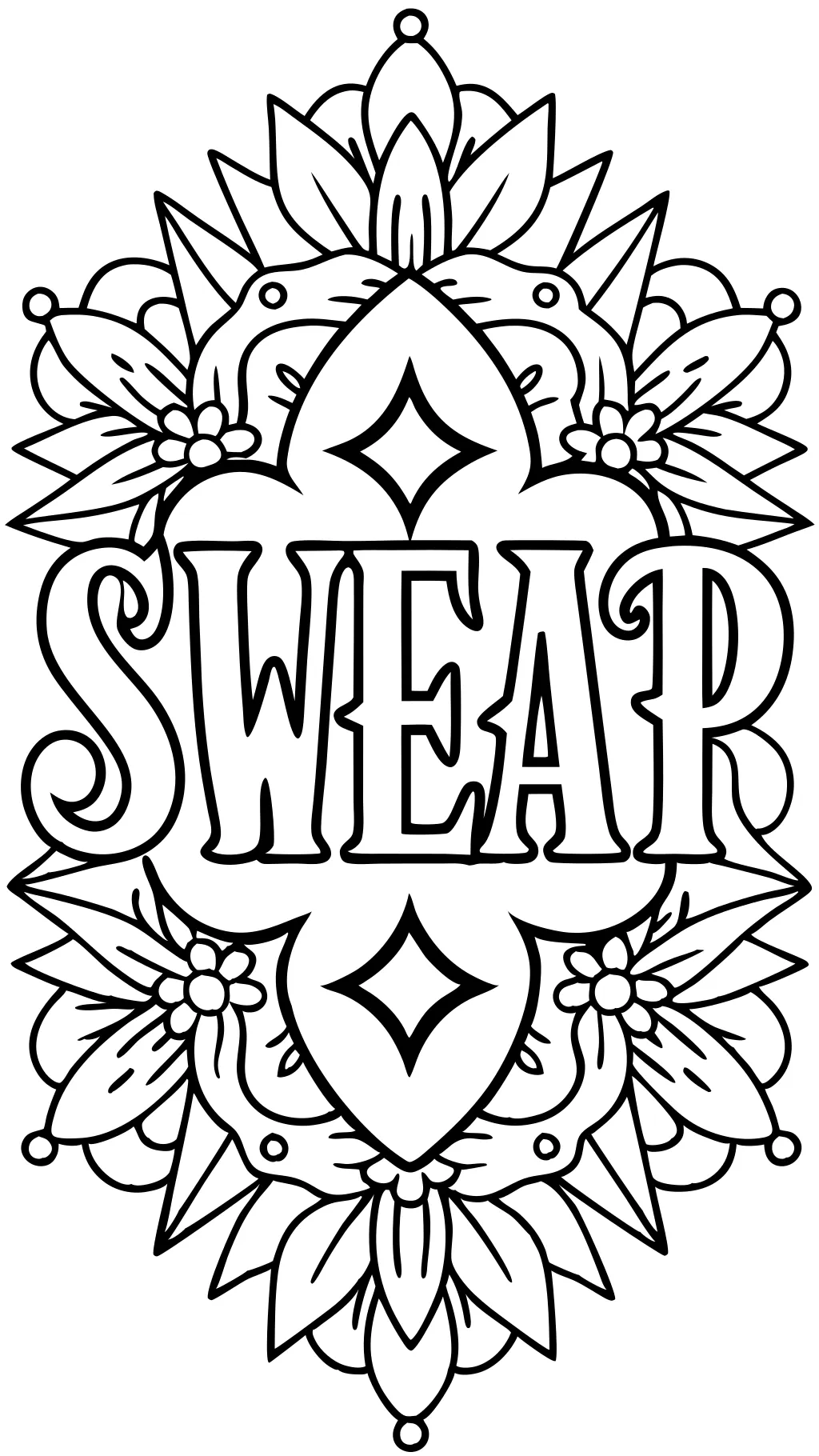 printable coloring pages for adults swear words